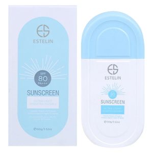 کرم ضد آفتاب بی‌رنگ استلین، 80 SPF، مدل ultra، مناسب انواع پوست با حجم 100 میلی لیتر