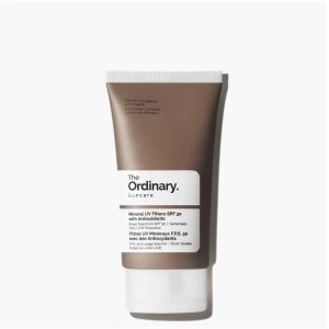 کرم ضد آفتاب مینرال اوردینری SPF30 The Ordinary Mineral Sunscreenمحافظت قوی پوست با آنتی‌اکسیدان مناسب انواع پوست حجم 50 میلی لیتر